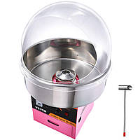 VEVOR Cotton Candy Maker Stainless Steel Cotton Candy Maker Lid 1kW Pink Portable