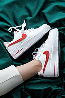 Женские кроссовки Nike Air Force 1 White Red 4