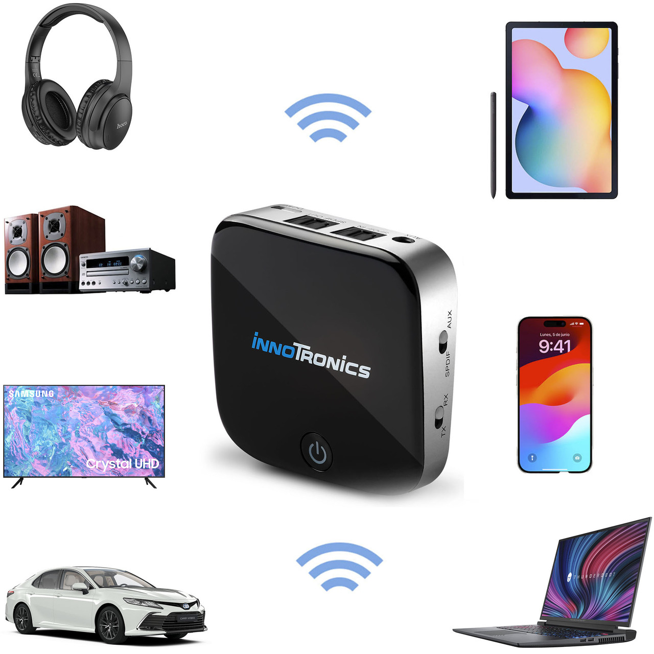 Bluetooth аудіо трансмітер innoTronics блютуз передавач для телевізора