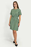 Літня сукня міді з поясом Finn Flare FSC110128-534 зелена XS, фото 2