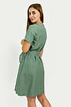 Літня сукня міді з поясом Finn Flare FSC110128-534 зелена XS, фото 4