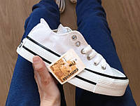 Женские кроссовки Converse All Star Platform White Black