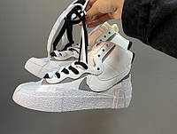 Женские кроссовки Nike Blazer Mid x Sacai White Black