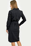 Сукня-сорочка з поясом Finn Flare FBC11069-200 чорна S, фото 5
