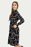 Сукня-сорочка з поясом Finn Flare FBC16012-200 Plus size чорна XL, фото 3