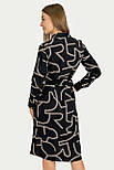 Сукня-сорочка з поясом Finn Flare FBC16012-200 Plus size чорна XL, фото 4