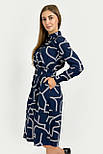 Сукня-сорочка з поясом Finn Flare FBC16012-101 Plus size синя XL, фото 3