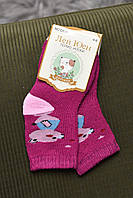 Носки детские махровые для девочки фиолетового цвета 167841P