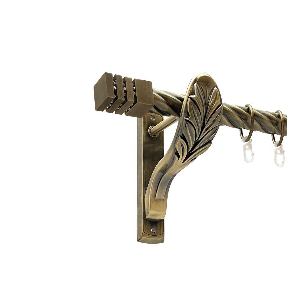 Карниз Orvit Ацтека металевий однорядний ретро скручена труба кільце металеве Антик 25 мм 160 см (00-00016729), фото 1