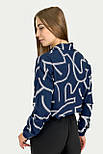 Жіноча сорочка з принтом Finn Flare FBC11056-101 синя S, фото 8