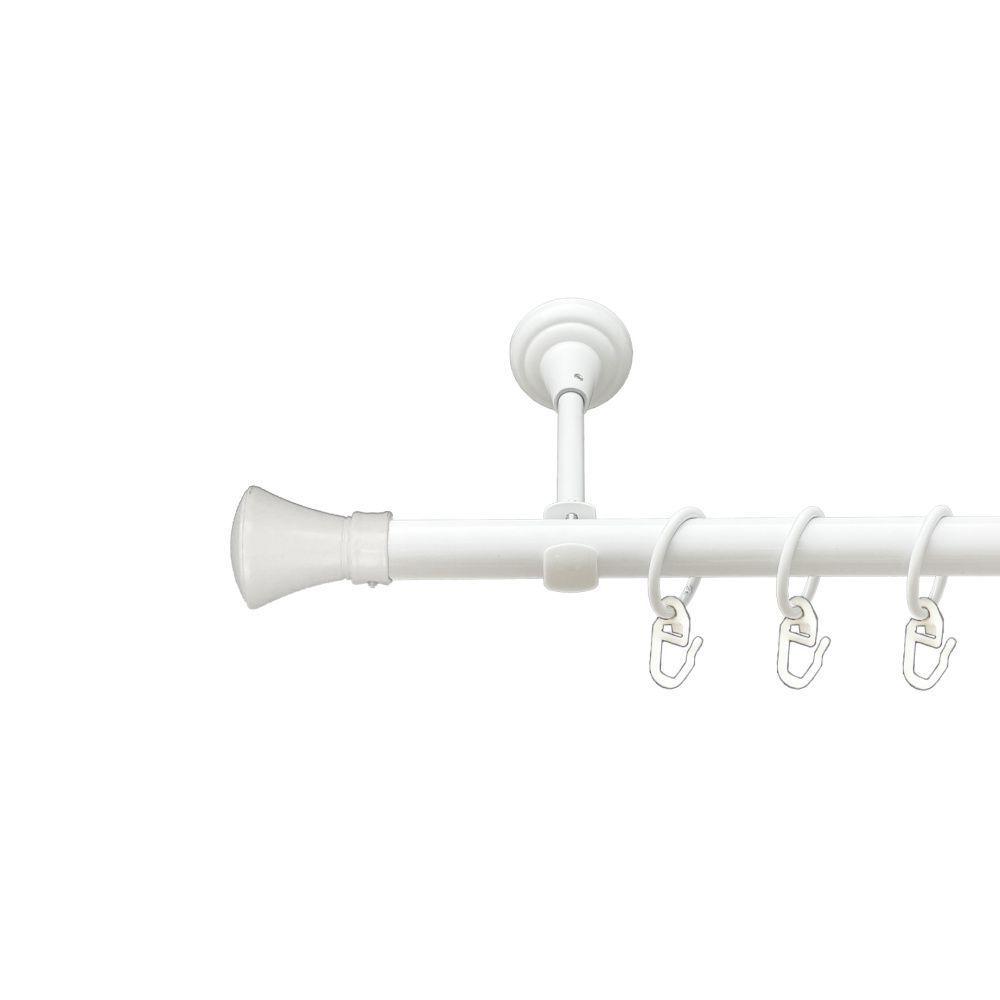 Карниз Orvit Люксор металевий однорядний відкритий гладка труба кільце металеве Арктіс 19 мм 200 см (00-00021190), фото 1