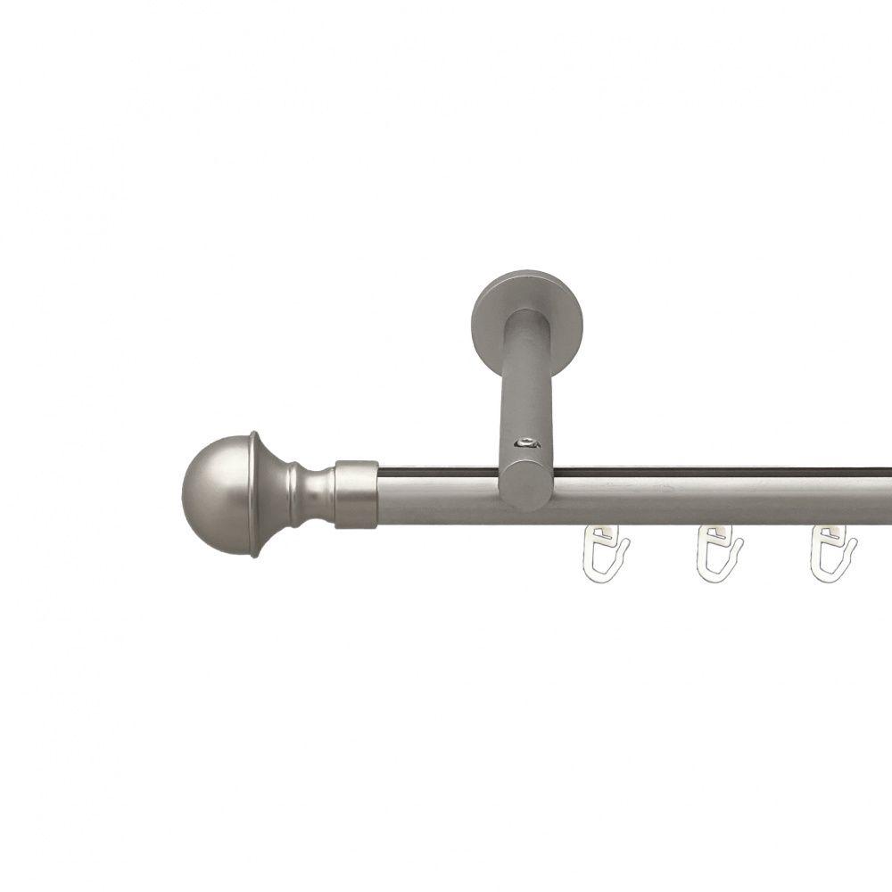 Карниз Orvit Бостон металевий однорядний циліндр на профіль (16 см) профільна труба Сатин 19 мм 400 см (00-00015084), фото 1