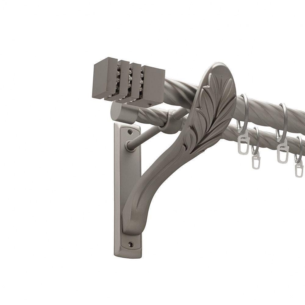 Карниз Orvit Ацтека металевий дворядний ретро скручена труба кільце металеве Сатин 25\19 мм 240 см (00-00011469), фото 1