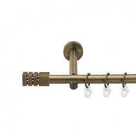 Карниз Orvit Ацтека металевий однорядний циліндр+профіль (16 см) профільна труба  Антик 19 мм 400 см (00-00013453)