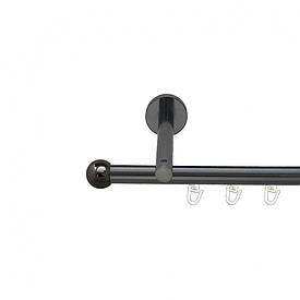 Карниз Orvit Куля Болонь металевий однорядний циліндр+профіль (16 см) профільна труба  Онікс 19 мм 160 см (00-00015041)