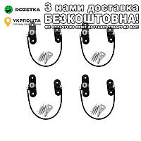 Блокіратор для вікон від дітей 4 шт Блокиратор Чорний