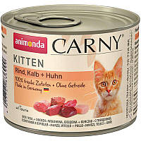 Вологий корм для кошенят Animonda Carny Kitten яловичина та телятина і курка 200 г (4017721836999)