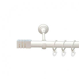 Карниз Orvit Ацтека металевий однорядний відкритий гладка труба кільце металеве Арктіс 25 мм 300 см (00-00010169)