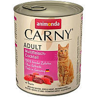 Вологий корм для дорослих котів Animonda Carny Adult м'ясний коктейль 800 г (4017721837286)