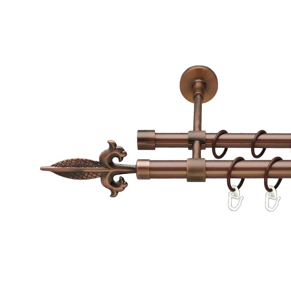 Карниз Orvit Генуя металевий дворядний закритий гладка труба кільце металеве Мідь 19\16 мм 200 см (00-00011949), фото 1