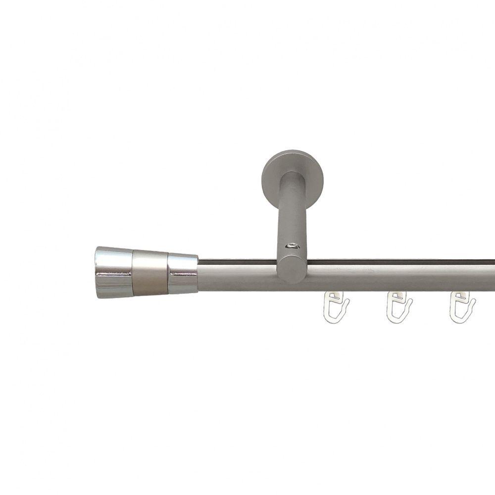 Карниз Orvit Валео V2 металевий однорядний циліндр на профіль (16 см) профільна труба  Сатин 19 мм 240 см (00-00015092), фото 1