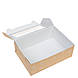 Коробка 255х180х90 (на 6 капкейків) з вікном "Сніжинка", крафт, фото 3