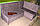 Кухонний куток Пегас Квадро тканина антикоготь, фото 3