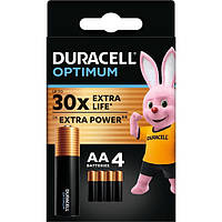 Лужні батарейки Duracell Optimum AA 1.5В LR6 4 шт