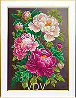 Пионы Схема для вышивания бисером VDV Т-1389