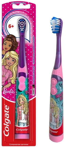 Щітка зубна електрична дитяча Colgate Barbie violet (extra soft)