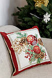 Наволочка Новорічна на подушку 45х45 см, гобелен, фото 2