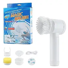 Електрощітка для прибирання та миття посуду з насадками GTM Cleaner Kit 5in1 універсальний очисний набір, 3 насадки