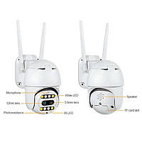 Вулична камера з двома об'єктивами IP Wi-Fi камера CF26-54SM поворотна камера для охорони CareCamPro, фото 9