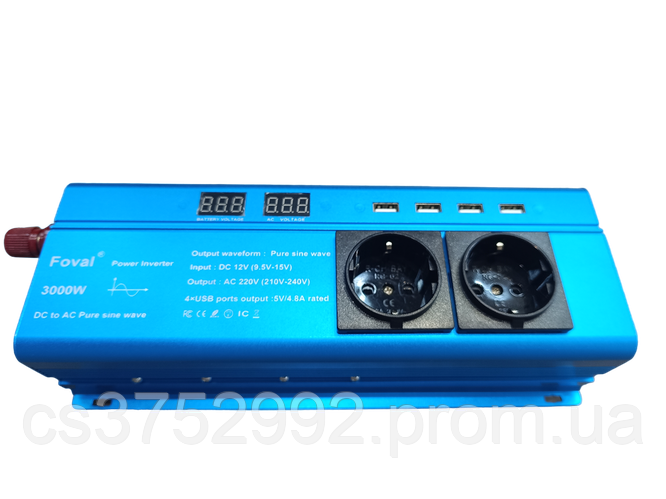 Инвертор FOVAL 12 - 220V 3000W (ID#1967889389), цена: 6500 ₴, купить на ...