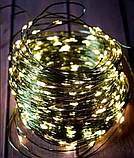 Гірлянда РОСА на катушці нитка 500LED, 220В, 50метрів, Зелений провід та 8 режимів + ПУЛЬТ, Теплий Білий колір, фото 4