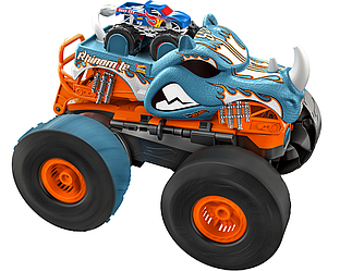 Hot Wheels Monster Trucks RC машина трансформер трек носоріг на р/к Rhinomite Mega Transformation HPK27