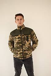 Флісова кофта М Л ХЛ 2ХЛ (фліс середньої щільності та плащівка) ПІКСЕЛЬ