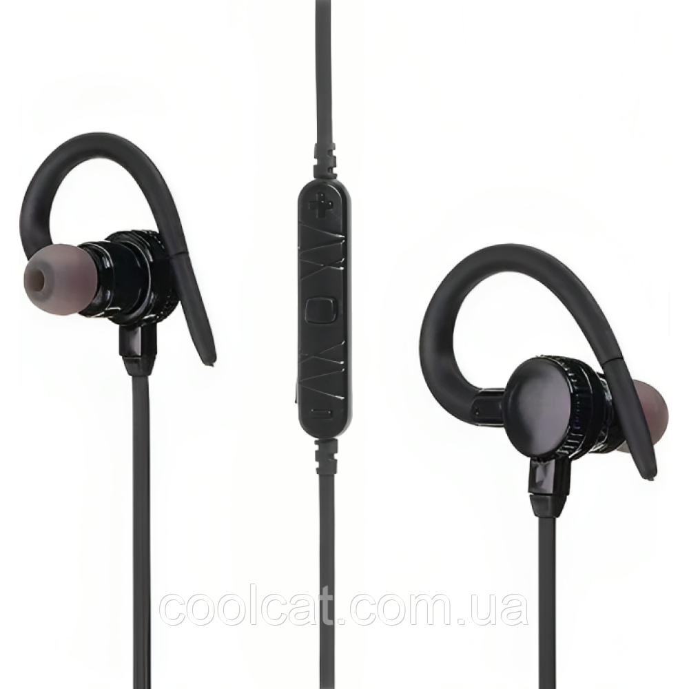 Вакуумні Bluetooth навушники MDR A620BL+BT AWEI, 90 дБ, з мікрофоном, Чорні / Навушники ведучі для спорту