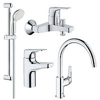 Комплект смесителей для ванны Grohe UA121640K0 K Bau Flow (4 пак) Германия