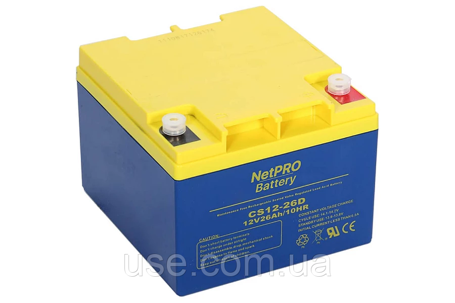 Акумулятор AGM NetPRO CS12-26D, 26 Ач 12 В