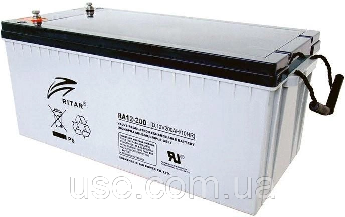 Акумулятор Ritar RA12-200 AGM 12V 200 Ah, а г, ампер годин, акб
