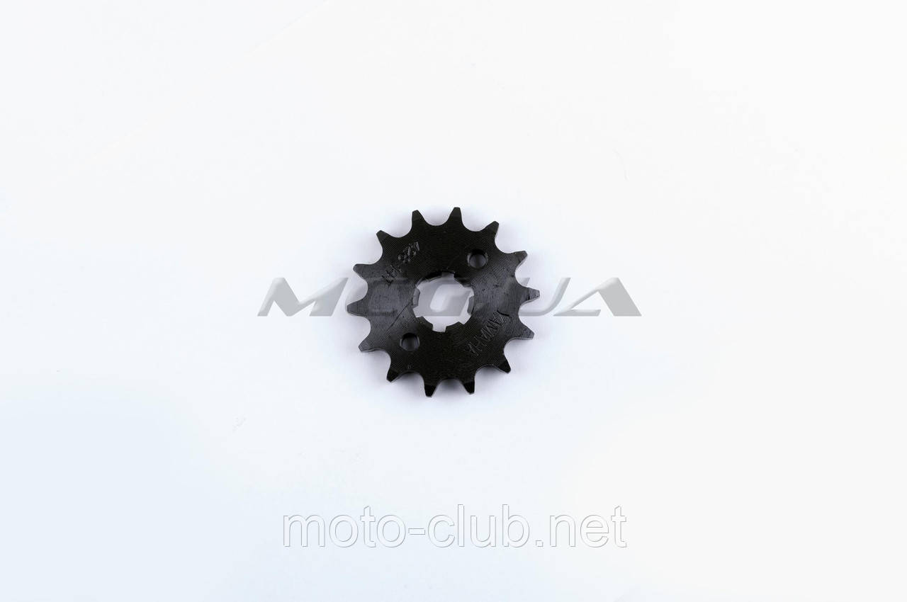 Зірка трансмісії (передня) на мотоцикл Yamaha YBR125 428-14T "KOMATCU" (відстань між нарізними отворами 34 mm), фото 1