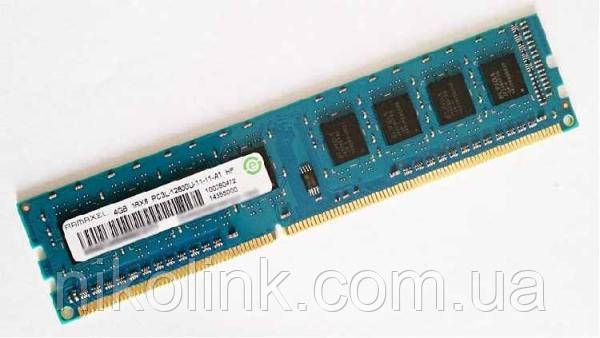 Память Ramaxel DDR3 4GB PC3-12800U (1600Mhz) (RMR5040ED58E9W-1600)(8x2), б/у