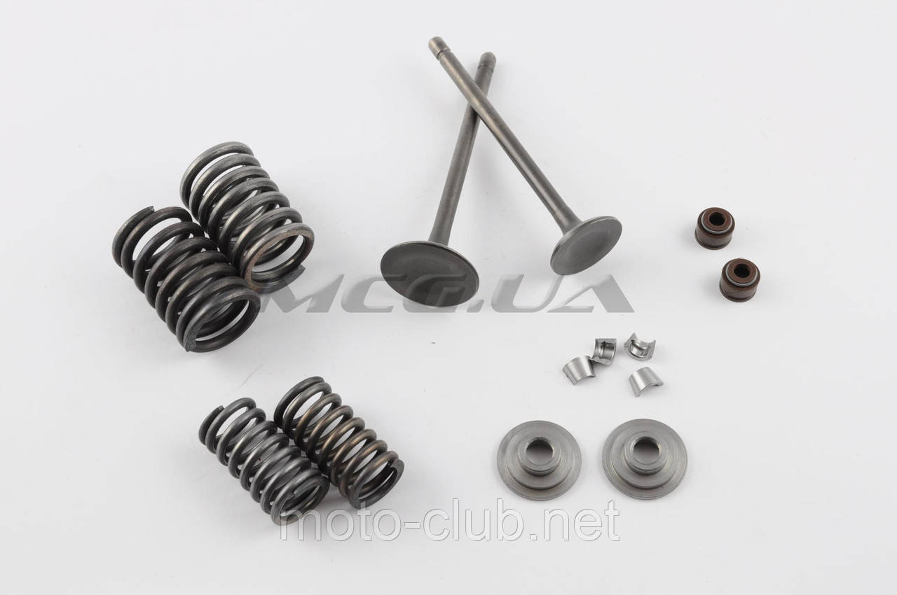 Клапани (пара, у зборі) на мотоцикл із двигуном 4T CG125 (L-93.5mm)