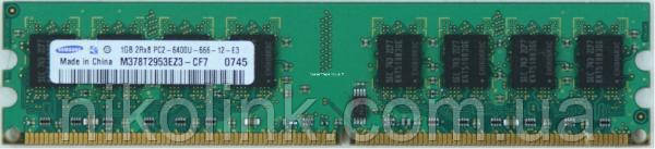 Пам'ять Samsung DDR2 1 GB PC2-6400U (800Mhz) (M378T2953EZ3-CF7)(8x2), б/у