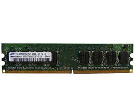 Пам'ять Samsung DDR2 512MB PC2-4200U (533Mhz) (M378T6553EZS-CD5) (8x1) — Б/У