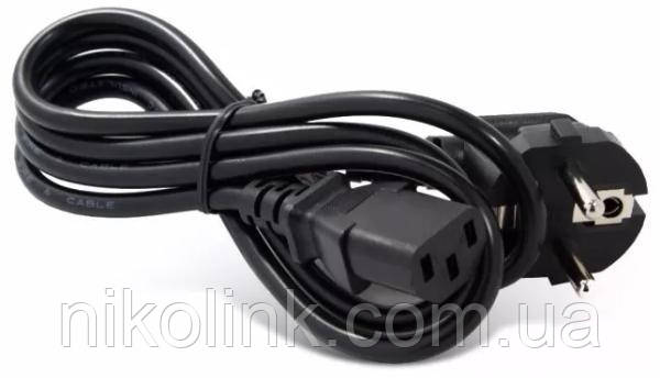 Кабель живлення 1.8м, 3 pin, сечение 0,75, качественный, Type-B, б/в