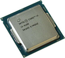 Процессор Intel Core i3-6100 3.7GHz/8GT/s/3MB, s1151 (BX80662I36100), Tray, б/у