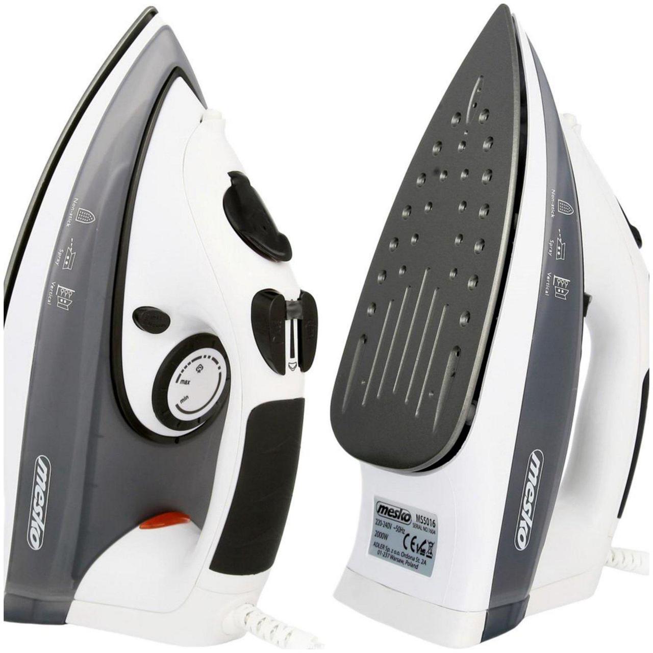 Праска Mesko MS 5016 (2400 Вт, паровий удар, тефлонова підошва, кабель 2 м, регулятор температури)