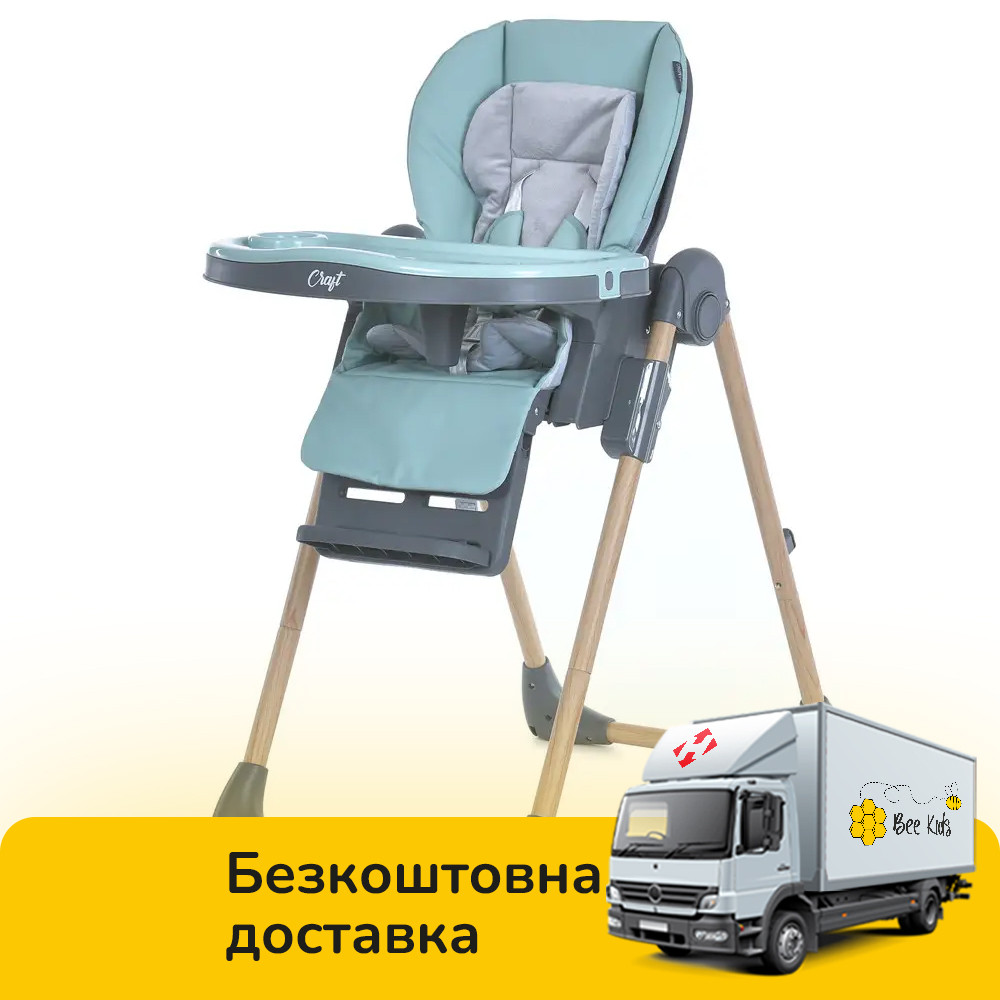 Стільчик для годування El Camino CRAFT ME 1115-W Mint М'ятний, фото 1